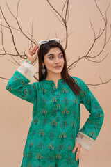 Zooj Printed UnStitched Lawn (Shirt/Kurti) - ZJ046