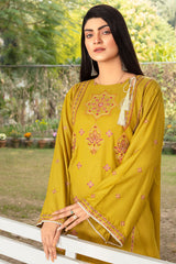 Zooj lime Embroidered Dhanak 2pc- GA1924