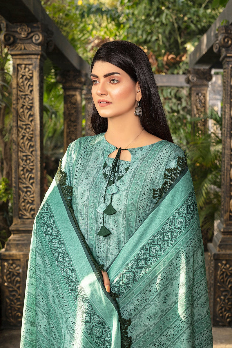 Zooj Gulnar Printed Slub Linen 3pc-GA1938