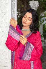 Zooj Meesha Printed Slub Linen 3pc-GA1930