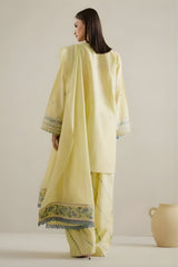 Zarashah Jahan Embroidered Lawn 3pc with Cotton net Dupatta-GA2250