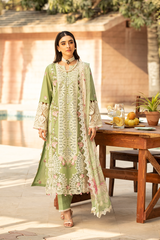 Elaf Embroidered Lawn 3pc with Printed Crinkle Dupatta- GA2239