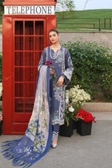 ELAF Embroidered Lawn 3pc with Printed Chiffon Dupatta- GA2165