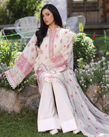 Bareeze 3PC Embroidered Lawn Suit with Embroidered chiffon Dupatta -Ga2266