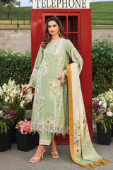 ELAF Embroidered Lawn 3pc with Printed Chiffon Dupatta- GA2164