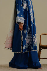 ZS Embroidered Lawn 3pc with Printed Chiffon Dupatta- GA2162