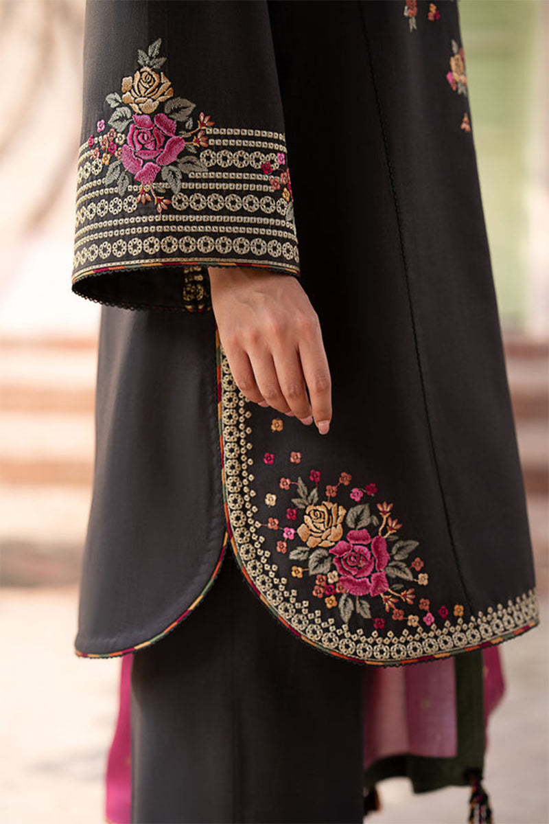 Jazmin Embroidered Dhanak 3pc with Whool Shawal- GA1969