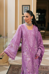Elaf 3PC Embroidered Lawn with Embroidered Slub Net Dupatta - GA2236