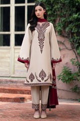 Jazmin Embroidered Dhanak 3pc with Whool Shawal- GA1972