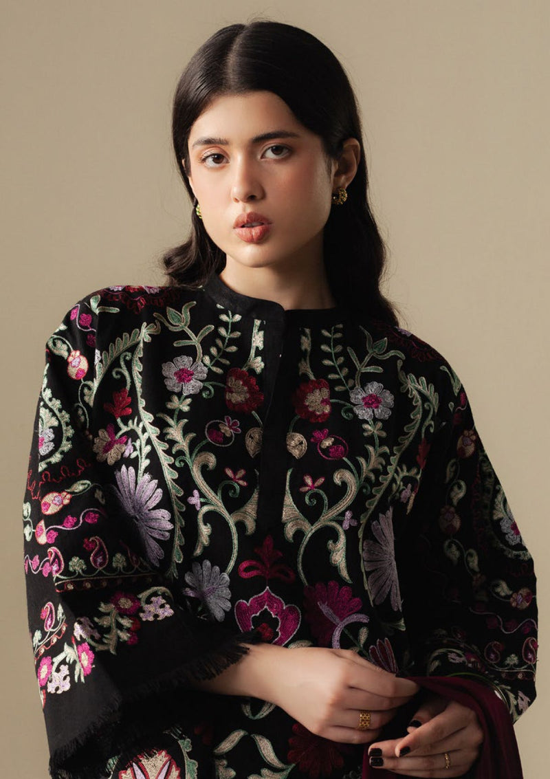 Zarashah Jahan Embroidered Dhanak 3pc with Printed Shawl- GA2124