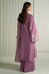 Cross Stitch 3PC Embroidered Lawn with Embroiderd Slub Net Dupatta - GA2216