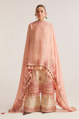 Hussain Rehar 3PC Embroidered Lawn Suit with Printed Chiffon Dupatta -GA2005