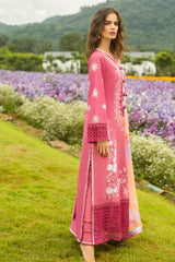 Mushq Embroidered Lawn 3pc with Silk Dupatta- GA2193