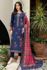 Jazmin Embroidered Dhanak 3pc with Whool Shawal- GA1971