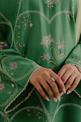 Zarashah Jahan Embroidered Lawn 3pc with Cotton net Dupatta-GA2251