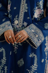 ZS Embroidered Lawn 3pc with Printed Chiffon Dupatta- GA2162