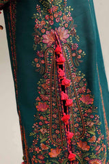 Hussain Rehar 3PC Embroidered Dhanak Suit with Printed Shawal -GA1989