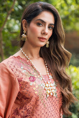 Asifa Nabeel Embroidered Lawn 3pc with Chiffon Dupatta- GA2186