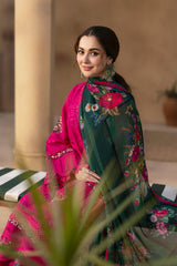 Saira Rizwan Embroidered Lawn 3pc with Chiffon Printed Dupatta- GA2243