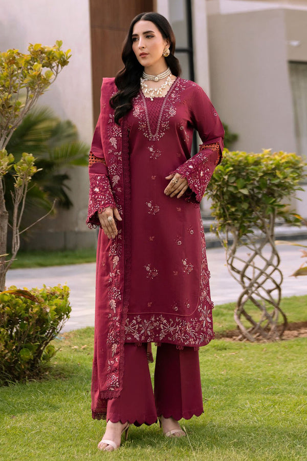 Bareeze 3PC Embroidered Lawn Suit with pure chiffon Dupatta -GA2041