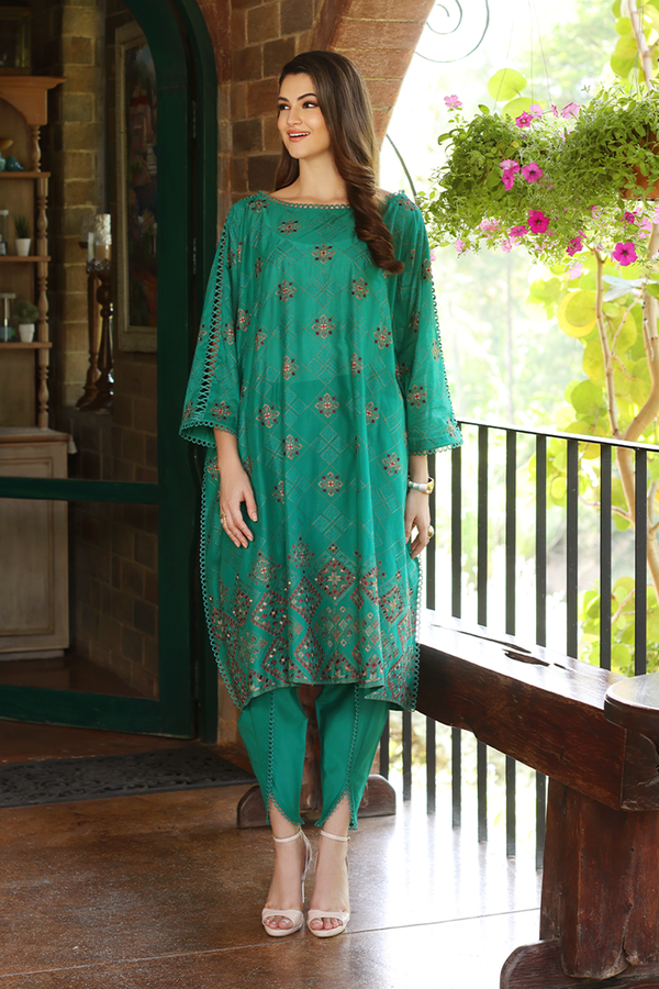 Bareeze Embroidered Lawn 3pc with Embroidered Crinkle Chiffon Dupatta - GA1871