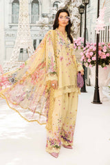 MariaB Printed Lawn 3pc with Printed Voil Dupatta- GA2174