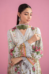 MariaB Printed Lawn 3pc with Printed Voil Dupatta- GA2172