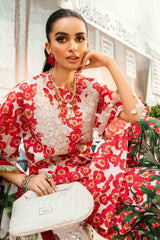 MariaB Printed Lawn 3pc with Printed Voil Dupatta- GA2176