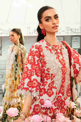 MariaB Printed Lawn 3pc with Printed Voil Dupatta- GA2176