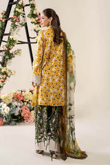 MariaB Printed Lawn 3pc with Printed Voil Dupatta- GA2177