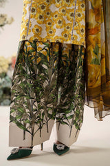 MariaB Printed Lawn 3pc with Printed Voil Dupatta- GA2177