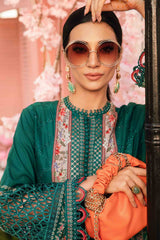 MariaB Printed Lawn 3pc with Printed Voil Dupatta- GA2170