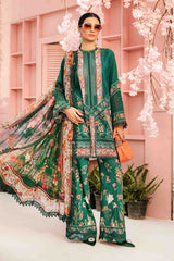 MariaB Printed Lawn 3pc with Printed Voil Dupatta- GA2170