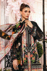 MariaB Printed Lawn 3pc with Printed Voil Dupatta- GA2169