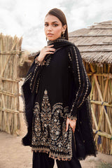Maria B 3PC Embroidered karandi Suit with Embroidered Shawal -GA2082