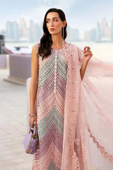 MariaB Multi Chickenkari Heavy Embroidered Lawn 3pc with Printed Slubnet Dupatta- GA2278