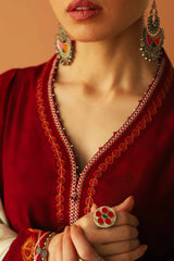 Zara Shahjahan 3PC Embroidered Dhanak with Embroidered Dhanak Shawl - GA1754