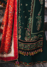 Hussain Rehar  3PC Embroidered karandi Suit with Printed Shawal -GA2065