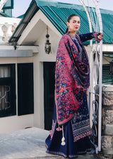 Hussain Rehar 3PC Embroidered karandi Suit with Printed Shawal -GA2067