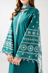 Jazmin Embroidered Lawn 3pc with Printed Dupatta- GA2240