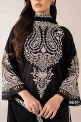 Maria B 3PC Embroidered Dhanak Suit with Embroidered Shawal -GA2054