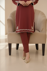 Zooj Banafsheh Embroidered Dhanak 2pc- GA1956