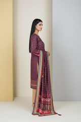 Zooj Niloufar Printed Slub Linen 3Pc-GA1929