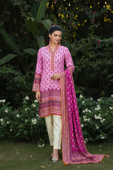 Zooj Mandana Printed Slub Linen 3pc-GA1931