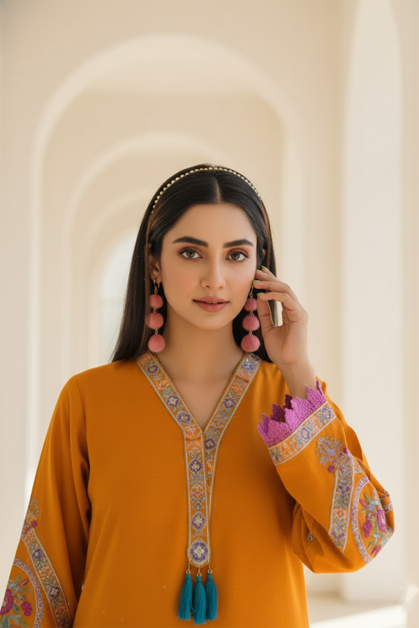 Zooj Afsoon Embroidered Dhanak 2pc- GA1953