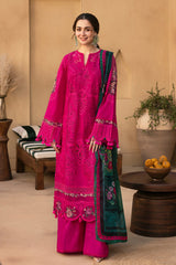 Saira Rizwan Embroidered Lawn 3pc with Chiffon Printed Dupatta- GA2243