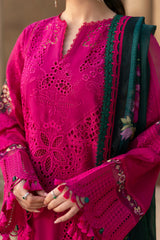 Saira Rizwan Embroidered Lawn 3pc with Chiffon Printed Dupatta- GA2243