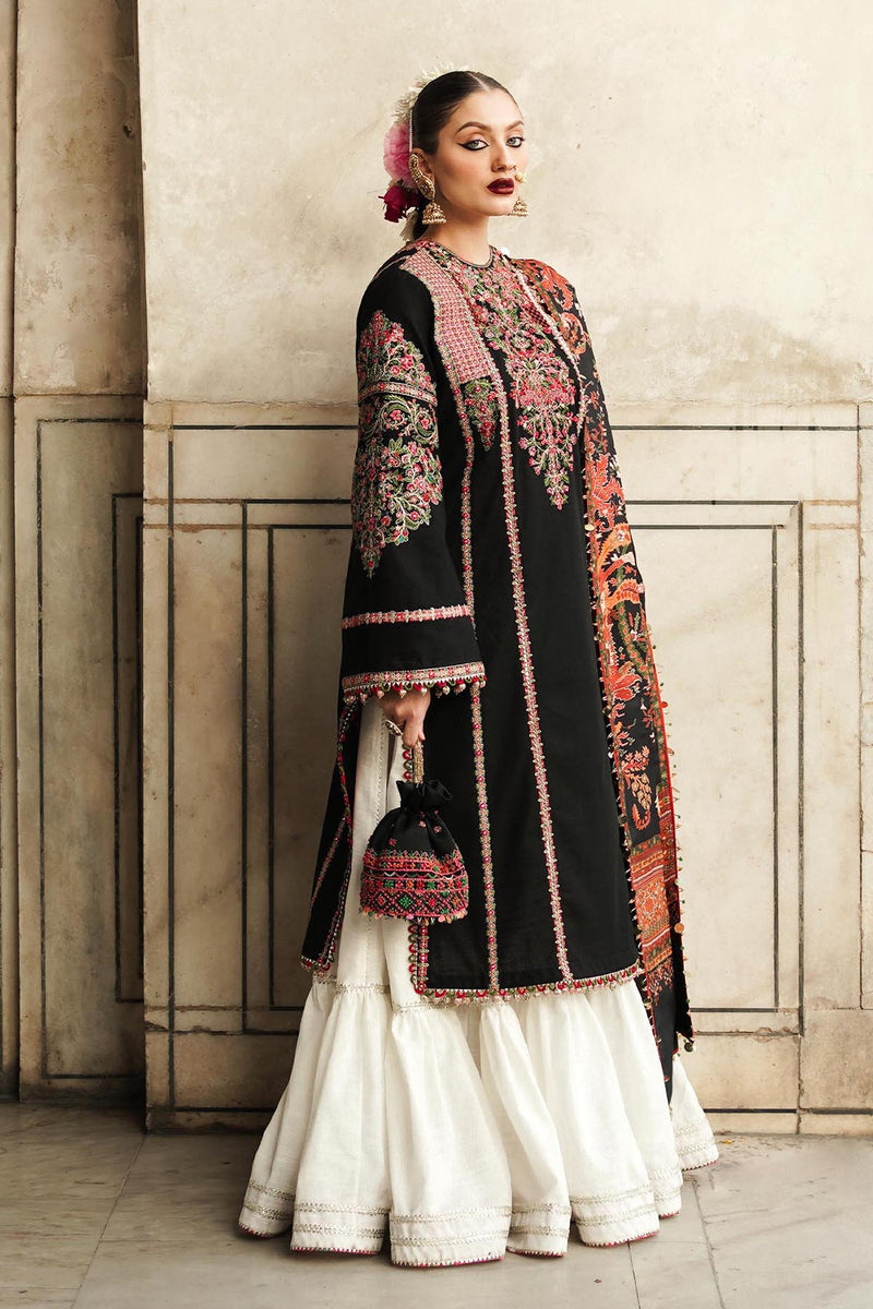 Hussain Rehar 3PC Embroidered Lawn Suit with Printed Chiffon Dupatta -GA2004