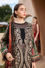 Maria B Embroidered Khaader 3pc with Printed Shawal- GA2135