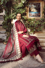 Maria b Embroidered Dhanak 3pc with Whool Shawal- GA1980